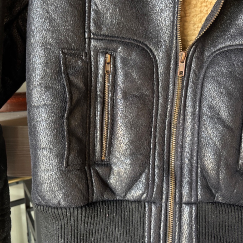 Faux Leather, Super Chic' - Bomber Jacket - Beverly Hill's  Polo Club - Picture 4 of 6